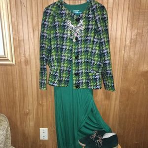 Anthropologie Leifsdottir Green Jacket Sz 0